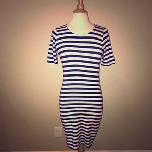 Splendid Striped Body Conscious Dress Size Medium